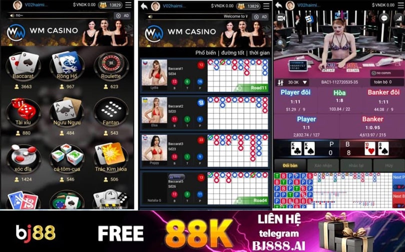Cách chơi Baccarat trên Casino Bj88