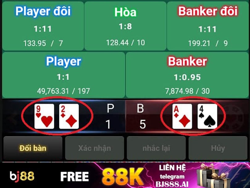 Bài Baccarat không chuẩn